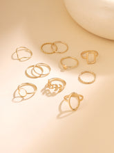 Yellow Chimes Gold Rings - Stylish Combo Ring Set